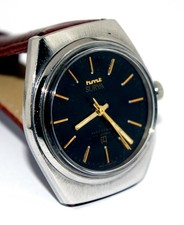 HMT Surya Black Dial Mechanical Hand Winding 17 J Men Wrist Watch WW01603
