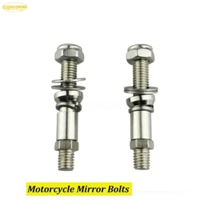 2Pcs Motorcycle 10mm Mirror Stem Adaptor/Adapter Mount Bolt For Harley Softail - Bild 1 von 8