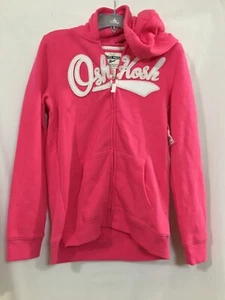 Oshkosh B'gosh Sweatshirt Pink Hoodie full zip-up jacket Size 14 Girls New - Picture 1 of 4