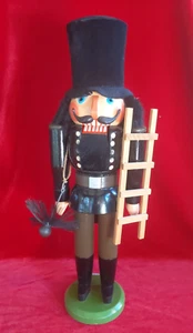 Vintage Erzgebirge Expertic Wooden Nutcracker Chimney Sweep 15" GDR East Germany - Picture 1 of 9