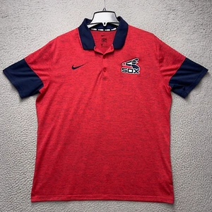 Chicago White Sox Poloshirt Herren XL rot blau Nike Cooperstown Collection DriFit - Bild 1 von 10