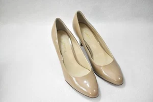 Liz Claiborne Shoes  High Heels Beige Patent Leather Size 8.5 Women's  - Picture 1 of 7