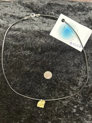 Colgante de cristal simple en collar de cuero encerado - gargantilla/longitud del cuello del día Foto 1 de 2