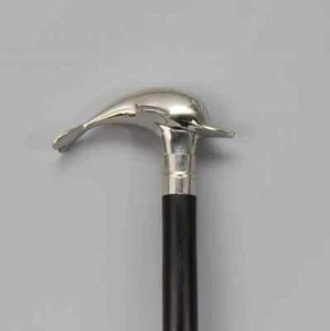 Antique Black Rod Stick With Classic Handle - Unique Gift - Picture 1 of 2