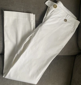 Anne Klein women’s white pants gold button Size~4 - Picture 1 of 7