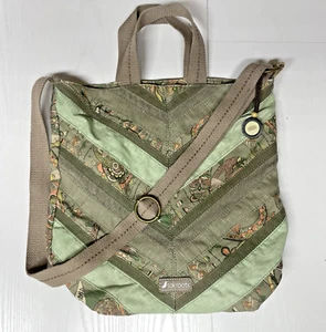 SAKROOTS Artist Circle Large TOTE Bag Crossbody Purse Canvas Floral Owls - Picture 1 of 11