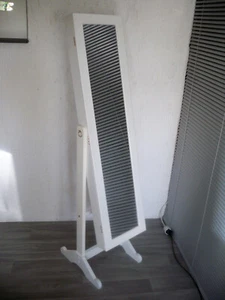 Schmuckschrank neigungsverstellbar Spiegelschrank mit Ablagen , Haken weiß D - Bild 1 von 17