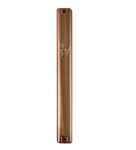 13 cm 5,12" Kunststoff Kupfer wie Finish Mezuzah Etui mit Buchstabe Shin - Bild 1 von 3