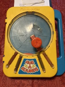 Giocattolo da disegno vintage 1985 Fisher-Price Rub-A-Rounds. Completo di matite. - Foto 1 di 8