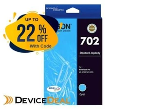 Epson 702 Standard Capacity DURABrite Ultra Cyan Ink Cartridge - Picture 1 of 2