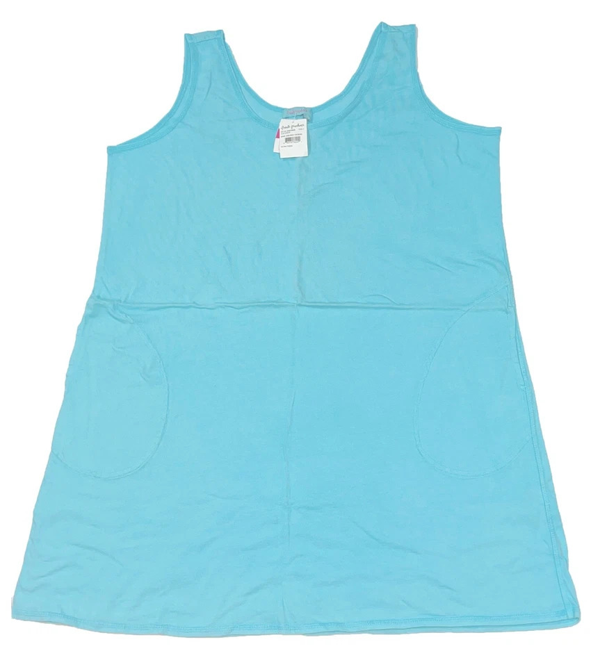 1X VESTIDO DE SOL SIN TANQUE Delray Ocean azul PRODUCTO FRESCO NUEVO CON ETIQUETAS algodón Clásico ¡FP! Foto 1 de 1