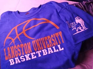 LANGSTON UNIVERSITY BASKETBALL LU BLAU SHIRT - Bild 1 von 1