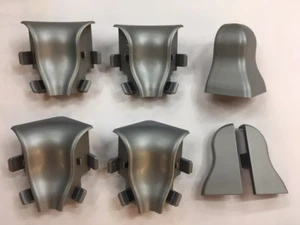 Ecken silber Innenecke Außenecke Endkappen für 40 mm Sockelleiste silbern - Bild 1 von 3