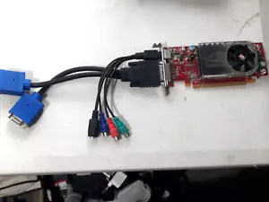 Low Form Factor PCIE-X COMPONENT VIDEO, S-VIDEO, 2x VGA ATI B629 Radeon HD 3450 - Picture 1 of 2