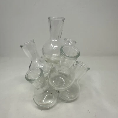 Vintage Glass 7 Cluster Bud Vase Propagation Station Flower Arrangement - Image 1 of 3