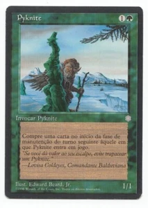 Pyknite Ice Age Portuguese Mtg MISPRINT. Wrong casting cost. - Imagen 1 de 4