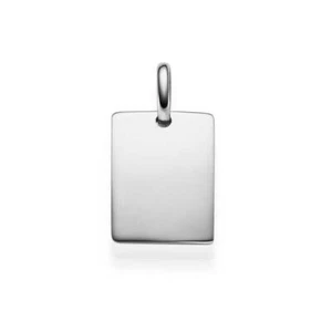 Anhänger Gravurplatte Rechteck 15x10,5mm 585 Gold Weißgold Halsschmuck Unisex - Bild 1 von 1