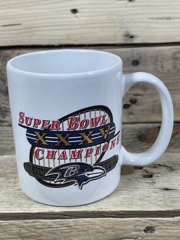 Baltimore Ravens NFL Mug Giants Super Bowl XXXV Champions Record Statistics Cup Cover