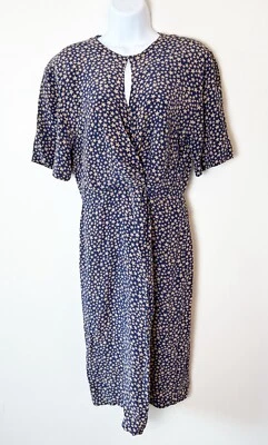 Vestido De Colección Para Mujer Flora Kung Seda Talla S 4 Azul Marino Beige Estrella Hada Celestial Raro Foto 1 de 4