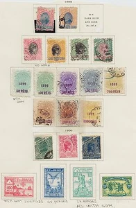 1899 -1900  BRAZIL LOT MINT AND USED ON OLD PAGE ALBUM  3 COMPLETE SERIES  - Picture 1 of 1