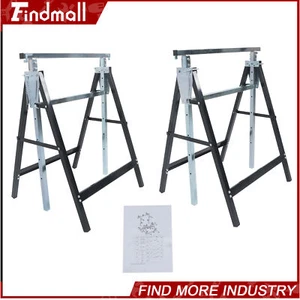 Findmall 440lbs 7-Speed Adjustable Height Foldable Metal Sawhorse Work Stand - Picture 1 of 12