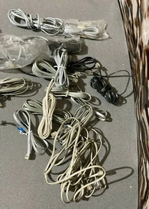 SET Leitungskabel Kabel 6P6C RJ12 RJ11 DSL Modem Fax Telefon Festnetztelefon - Bild 1 von 7