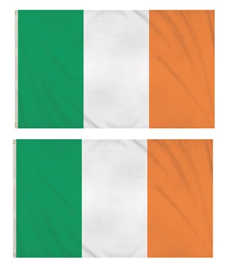 QUICKDRAW 2 bandiere Irlanda tricolore 5 piedi x 3 piedi irlandese giorno di San Patrizio decorazioni rugby