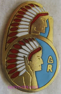 IN13689 - ABZEICHEN 6. Markierungsgruppe, Emaille, vergoldet, glatter Rücken - Bild 1 von 2