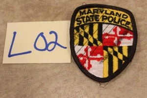L02 VINTAGE MARYLAND STATE POLICE EMBROIDED PATCH 3 5/8" X 3" - Picture 1 of 1
