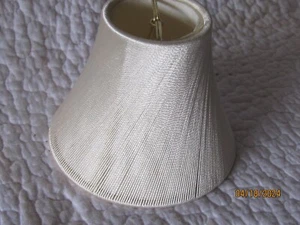 lamp shade 4" deep MCM silk Like Fabric Candelabra style - Picture 1 of 3