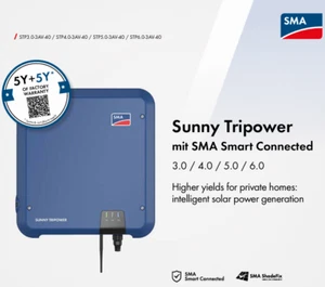 SMA Sunny Tripower 5.0 solar inverter, 5kW, 2MPPT, 3phase 50/60Hz STP5.0-3AV-40 - Picture 1 of 6