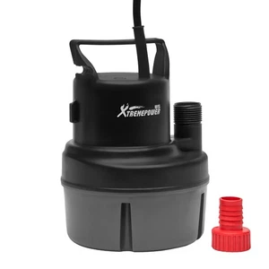 1" Submersible Water Pump 1/6HP 1100GPH Thermoplastic Sump Pump With 10ft Cord - Picture 1 of 6