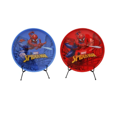 Marvel Spider-Man 9" Plástico Flip-it Niños Juego de Platos Apilable, Dividido Paquete de 2 Foto 1 de 4