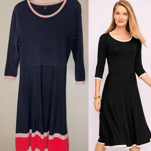 Vestido Talbots Azul Marino Ponte Tejido Cambio Trabajo Mujer’s Talla Grande - Imagen 1 de 6