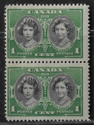 Canada Stamps — Pair — 1939, Princess Elizabeth and Margaret #246 MH Ref. 1893 - Image 1 of 2