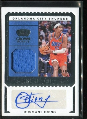 2023-24 Ousmane Dieng Panini Crown Royale Kings Court Auto /99 #KCJ-DNG Thunder - Image 1 of 3