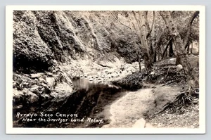 RPPC Arroyo Seco Canyon California Near Switzer Land Relay c1940 UNP Postal - Imagen 1 de 2