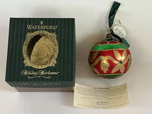 Vintage 1997 Waterford Holiday Heirlooms Ashling Ball 3,75" Weihnachtsschmuck - Bild 1 von 12
