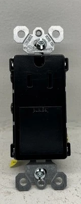 Legrand Black Switch + Outlet Plug Single Pole 3 Way 15A 120/125VAC RCD38TRBKCC6 - Image 1 of 2