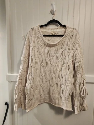 Suéter suelto tejido con cable Pol para mujer Foto 1 de 4
