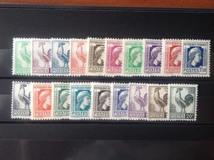 France num Yvert 630-648 ** MNH Coq serie complete Année 1944 - Imagen 1 de 1