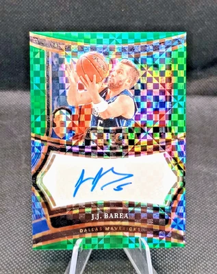 2024-25 Select Green Checkerboard Prizm Auto 2/5 J.J. JJ Barea Dallas Mavericks - Image 1 of 2