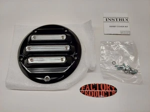 GENUINE HARLEY DAVIDSON Dominion Derby Cover Gloss Black 25700965 - Picture 1 of 6