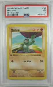 Pokémon 1999 Base Set 1ST EDITION MACHOP 52/102 PSA 7 RARE - Picture 1 of 2