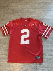 NIKE OHIO STATE BUCKEYES FOOTBALL JERSEY RED #2 SIZE MEDIUM - Picture 1 of 12