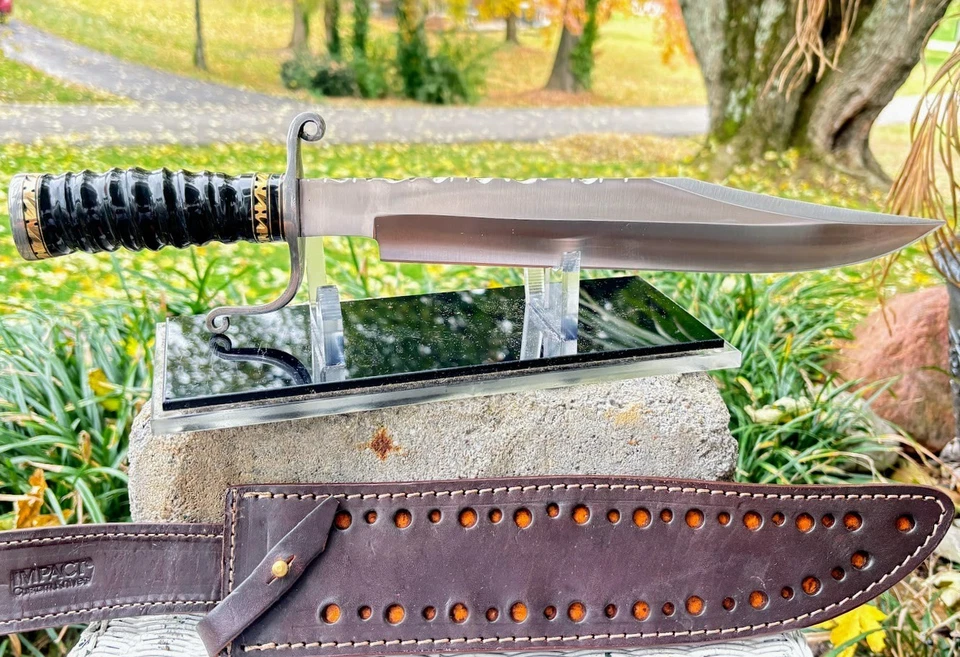 Impact Custom Made Cutlery Handcrafted Bowie 17" Knife RARE Handmade Knives - Image 1 of 4