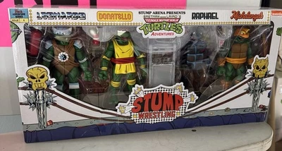NECA TMNT Teenage Mutant Ninja Turtles Stump Wrestling Figura Paquete de 4 Nuevo* Leer Foto 1 de 4