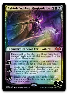 Ashiok, Wicked Manipulator #78 (Foil) (NM) Wilds of Eldraine WOE Magic MTG - Foto 1 di 2