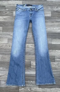 Abercrombie Mackenzie Jeans Girls 12 Slim Blue Flared Leg Low Rise Classic 22x29 - Picture 1 of 9