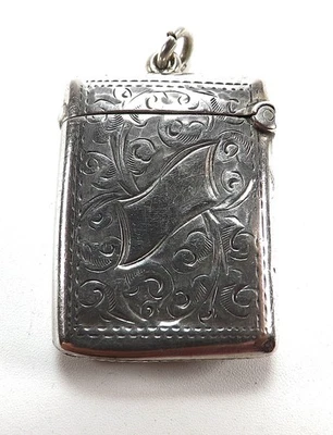 FUNDA VESTA PLATA ANTIGUA CON SELLO BIRMINGHAM 1908 REF 402/4 Foto 1 de 4